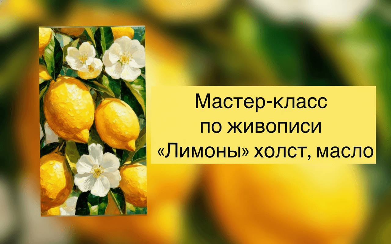 Мастер-класс по живописи маслом на холсте «лимоны» 21 апреля 19.00-22.00
