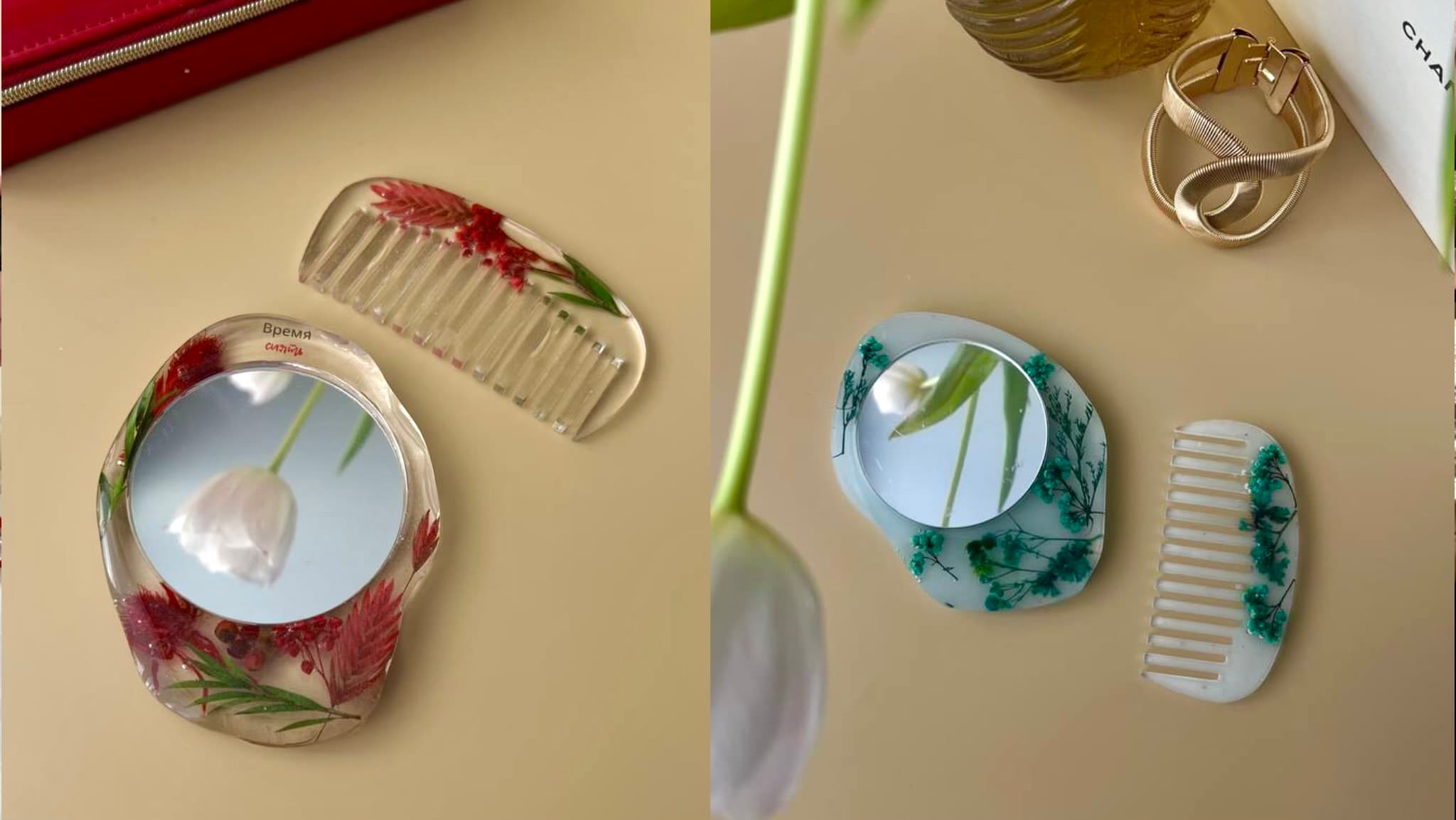 Мастер-класс: эпоксидные аксессуары «зеркальца и гребни»